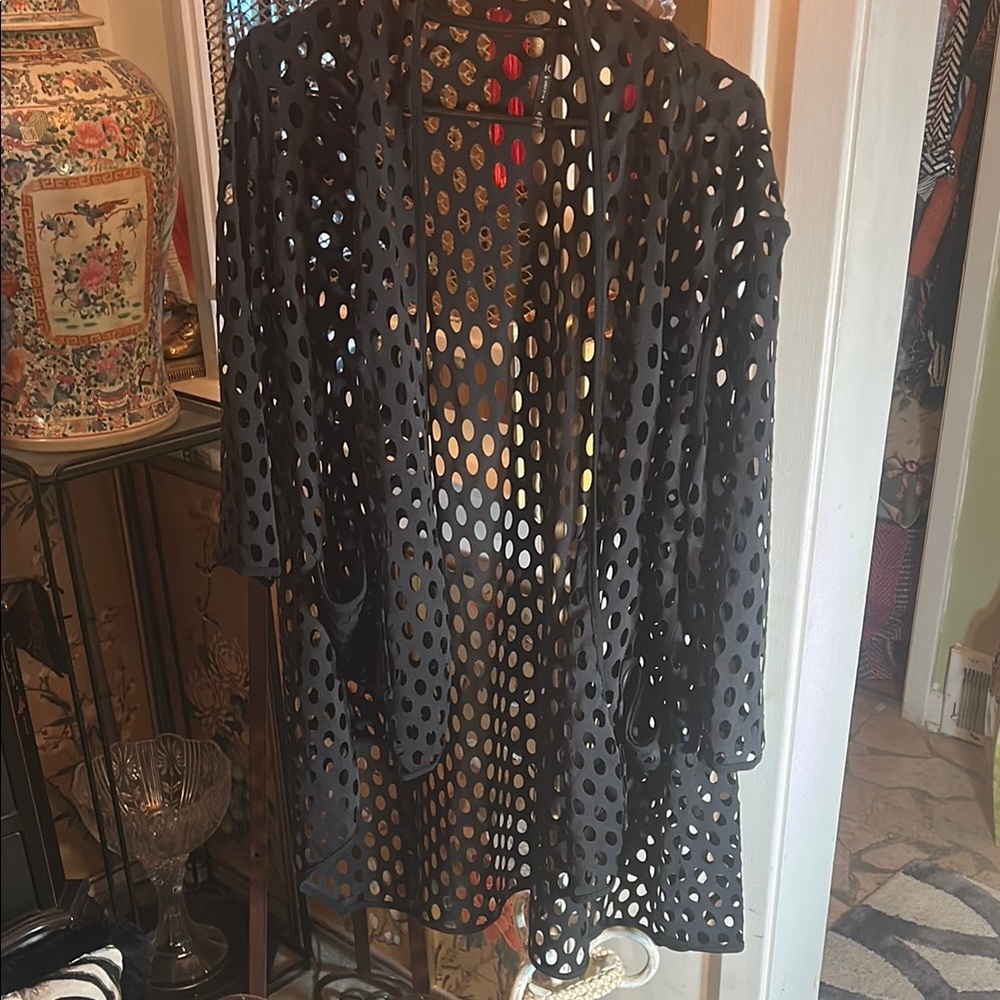 IC COLLECTION Black Perforated Jacket